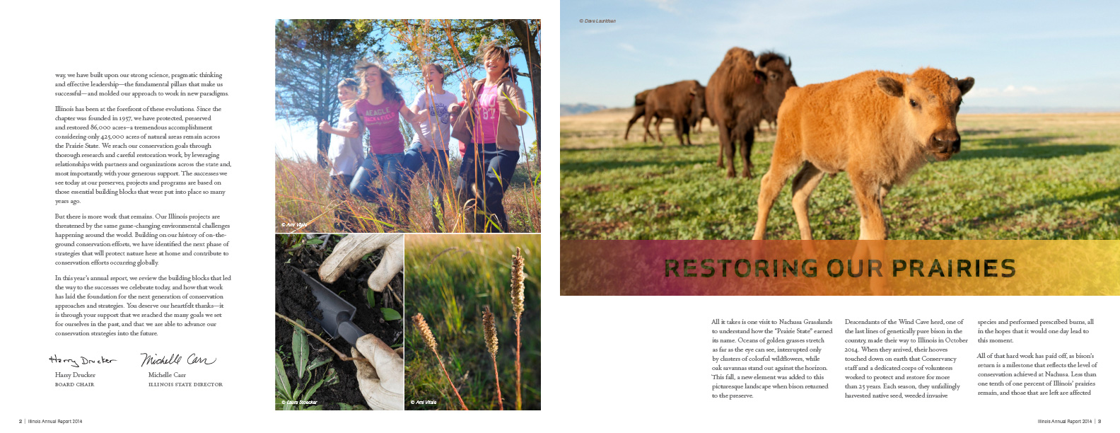 Third spread from the 2015 annual report