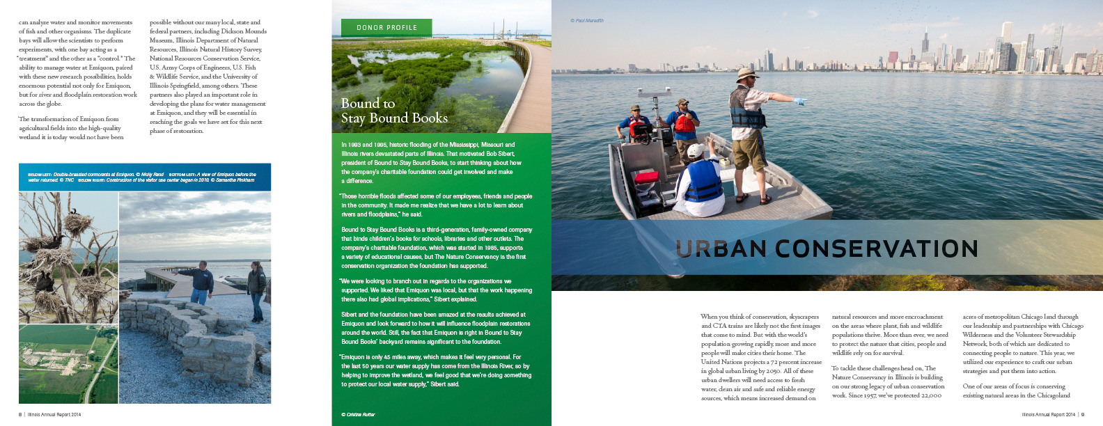 Sixth spread from the 2015 annual report
